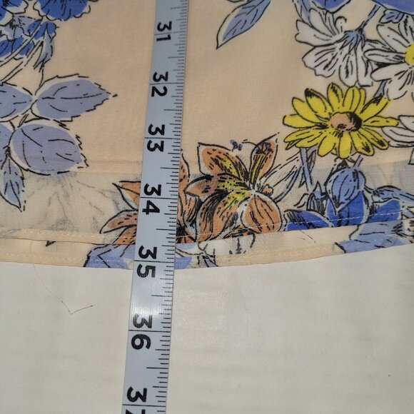 Nanette Lepore Dress Womens 4 Pink Floral Print Bella Donna‎ Ruffle Bell Sleeve - Picture 10 of 12